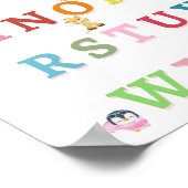 Mooie Dieren Alfabet Baby Kinderkamer Poster (Hoek)