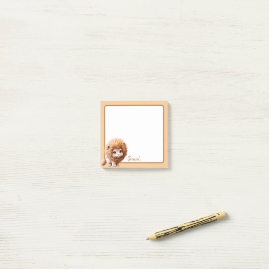 Mooie Dieren Baby Leeuw   Post-it® Notes (Op bureau)