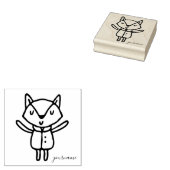 Mooie Dieren Baby Vos Rubberstempel (Gestempeld)