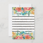 Mooie Dieren Bloem Bloem Baby Meisje Douche Bedankkaart (Achterkant)