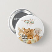Mooie Dieren Bos Woud Ronde Button 5,7 Cm (Voorkant /achterkant)