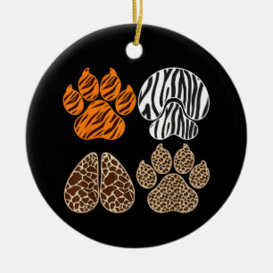 Mooie Dieren Dierprint Ontwerp Schattige Wilde Die Keramisch Ornament