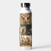 Mooie Dieren en Huisdieren Artistieke Fotocollage Waterfles (Links)