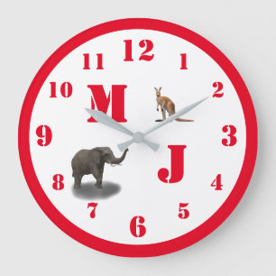 Mooie Dieren Geborduurde Acryl Wandklok