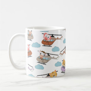 Mooie Dieren In Helikopter Patroon Koffiemok