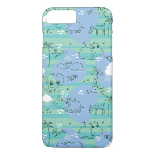 Mooie dieren spelen met water 3 iPhone 8/7 plus hoesje