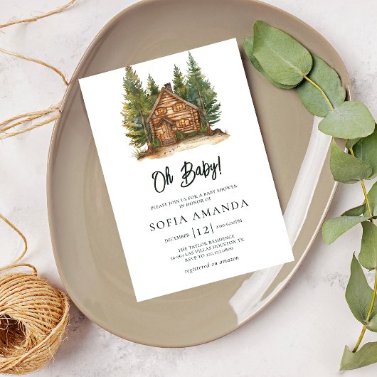 Mooie Dieren uit het Bos Baby Shower Kaart