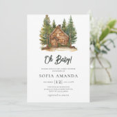 Mooie Dieren uit het Bos Baby Shower Kaart (Staand voorkant)