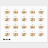 Mooie Dieren Vacht Wilde Bos Ronde Sticker (Vel)