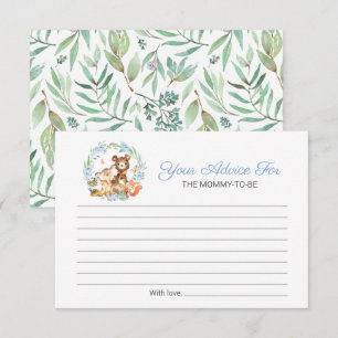 Mooie Dieren Van Het Bos Baby Shower Advies Kaart