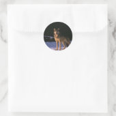 Mooie dieren van het wild ronde sticker (Tas)