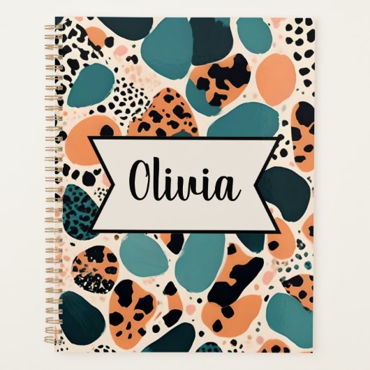 Mooie Dierenprint op Maat Planner (Voorkant)