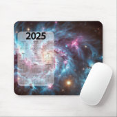 Mooie digitale afbeelding van de Cosmo 2025 kalend Muismat (Met muis)