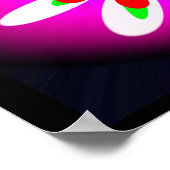 Mooie digitale bloemkunst poster (Hoek)