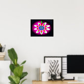 Mooie digitale bloemkunst poster (Thuiskantoor)