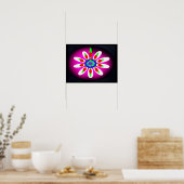 Mooie digitale bloemkunst poster (Keuken)