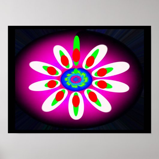 Mooie digitale bloemkunst poster (Voorkant)