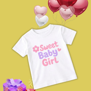 Mooie dikke brei-letter toddler meisjes T-shirt
