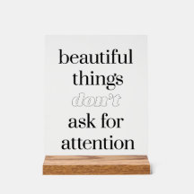 Mooie dingen Acryl Teken