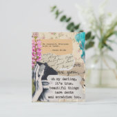 Mooie Dingen en Citaten Mixed Media Collage Briefkaart (Staand voorkant)