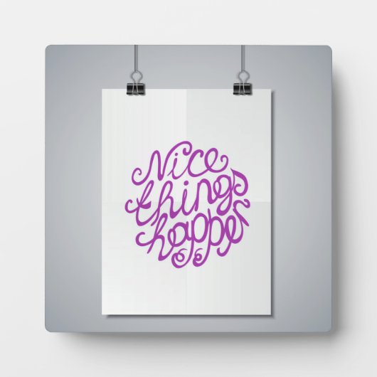 Mooie dingen gebeuren fotoplaat (Voorkant)