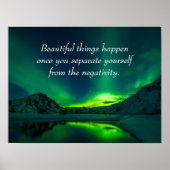 Mooie dingen gebeuren Inspirerend citaat Poster (Voorkant)