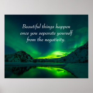 Mooie dingen gebeuren Inspirerend citaat Poster