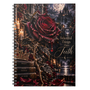 Mooie Dingen Hebben Tanden Gotische Middenrose Notitieboek