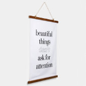 Mooie dingen hout met wandtapijt hangend wandkleed (Gebogen)