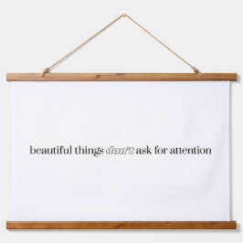 Mooie dingen hout met wandtapijt hangend wandkleed