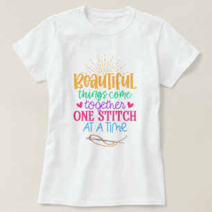 Mooie dingen komen samen één steek t-shirt