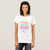 Mooie dingen komen samen één steek t-shirt (Voorkant volledig)