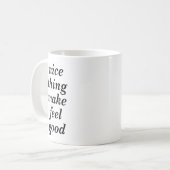 Mooie dingen voelen een goede mok (Voorkant links)