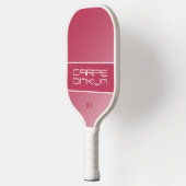 Mooie Dink Pun Quote Gradiënt Initiaal Magenta Roo Pickleball Paddle (Links)