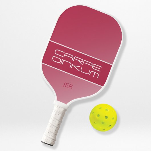 Mooie Dink Pun Quote Gradiënt Initiaal Magenta Roo Pickleball Paddle