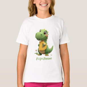 Mooie Dinosaur Kinder T-Shirt D is voor Dinosaur