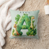 🦖 Mooie Dinosaur Letter A Jungle Kinderen Leren P Kussen (Deken)