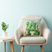 🦖 Mooie Dinosaur Letter A Jungle Kinderen Leren P Kussen (Stoel)