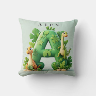 🦖 Mooie Dinosaur Letter A Jungle Kinderen Leren P Kussen