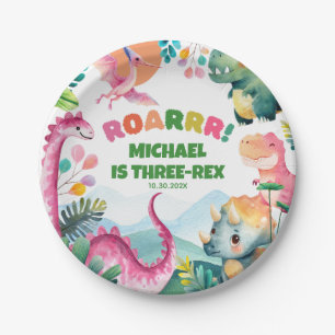 Mooie Dinosaurus Graaf Prehistorische Kinder 3e Ve Papieren Bordje