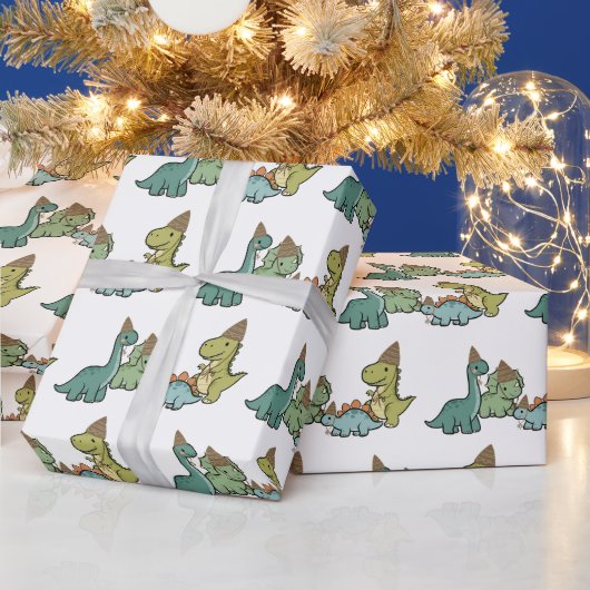 Mooie dinosaurus inpakpapier (Feestdagen)