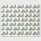 Mooie dinosaurus inpakpapier (Vlak)