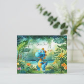 Mooie Dinosauruskaart Briefkaart (Staand voorkant)