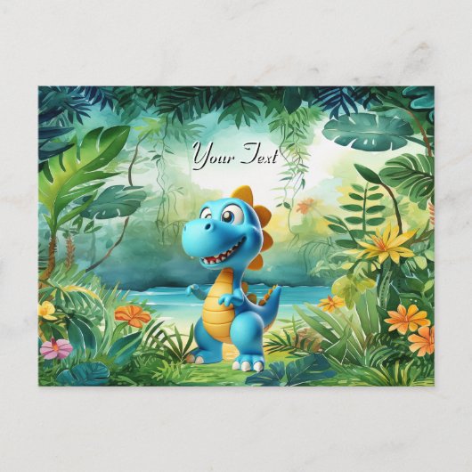 Mooie Dinosauruskaart Briefkaart (Voorkant)