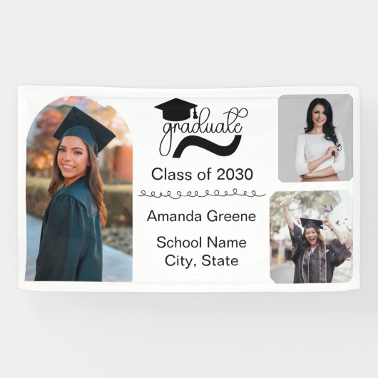 Mooie diploma foto collage banner (Horizontaal)