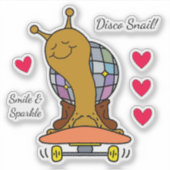 Mooie Disco Slak Op Skateboard Vinyl Sticker (Voorkant)