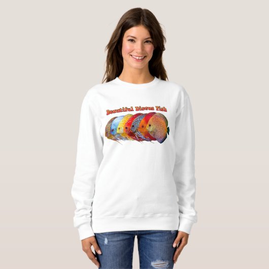 Mooie discus vis sweatshirt (Voorkant volledig)