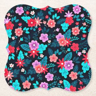 Mooie Ditsy Bloemen Achtergrond-56676 Kartonnen Onderzetters