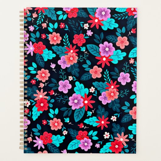 Mooie Ditsy Bloemen Achtergrond-56676 Planner (Voorkant)