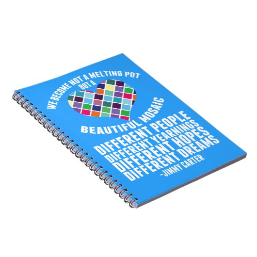 Mooie Diversiteit Quote Pro Immigratie Notitieboek (Rechterzijde)